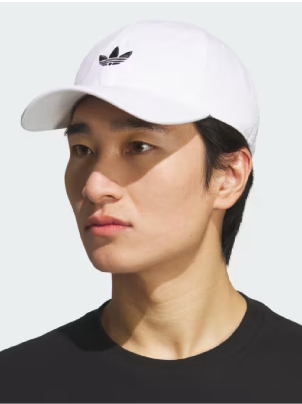Adidas baseball hat white Embroidered slide back